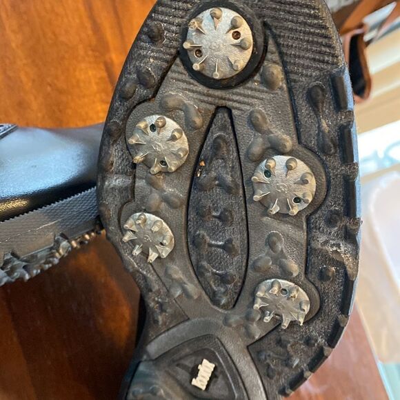 Footjoy Greenjoy Men’s PU Leather Golf Shoes Size 9.5 - Picture 10 of 13